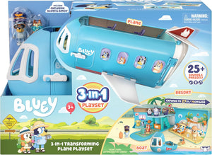 BLUEY 17670 3-in-1 TRANSFORMING PLANE PLAYSET