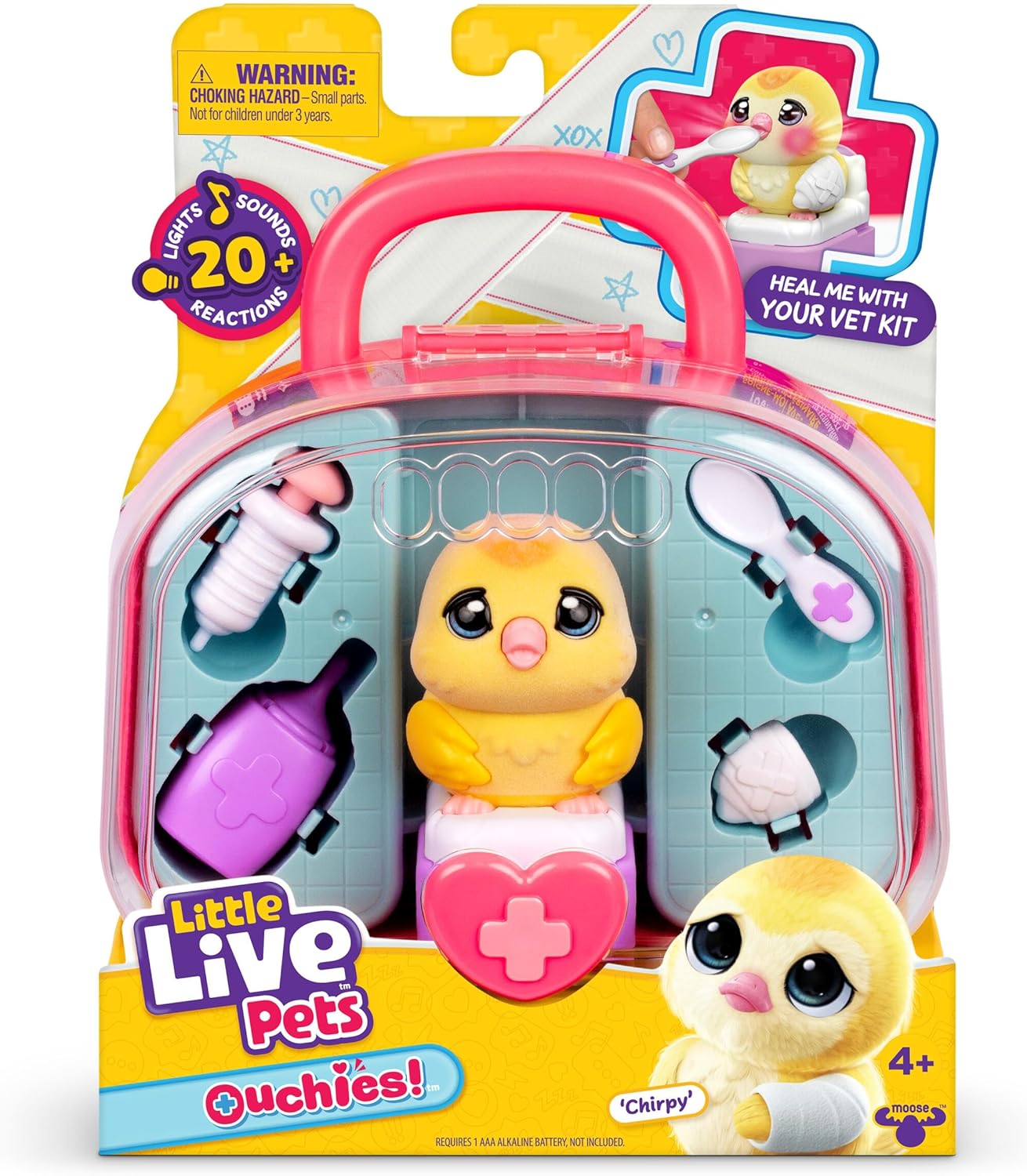LITTLE LIVE PETS 26791 OUCHIES MINI VET KIT CHIRPY THE CHICK