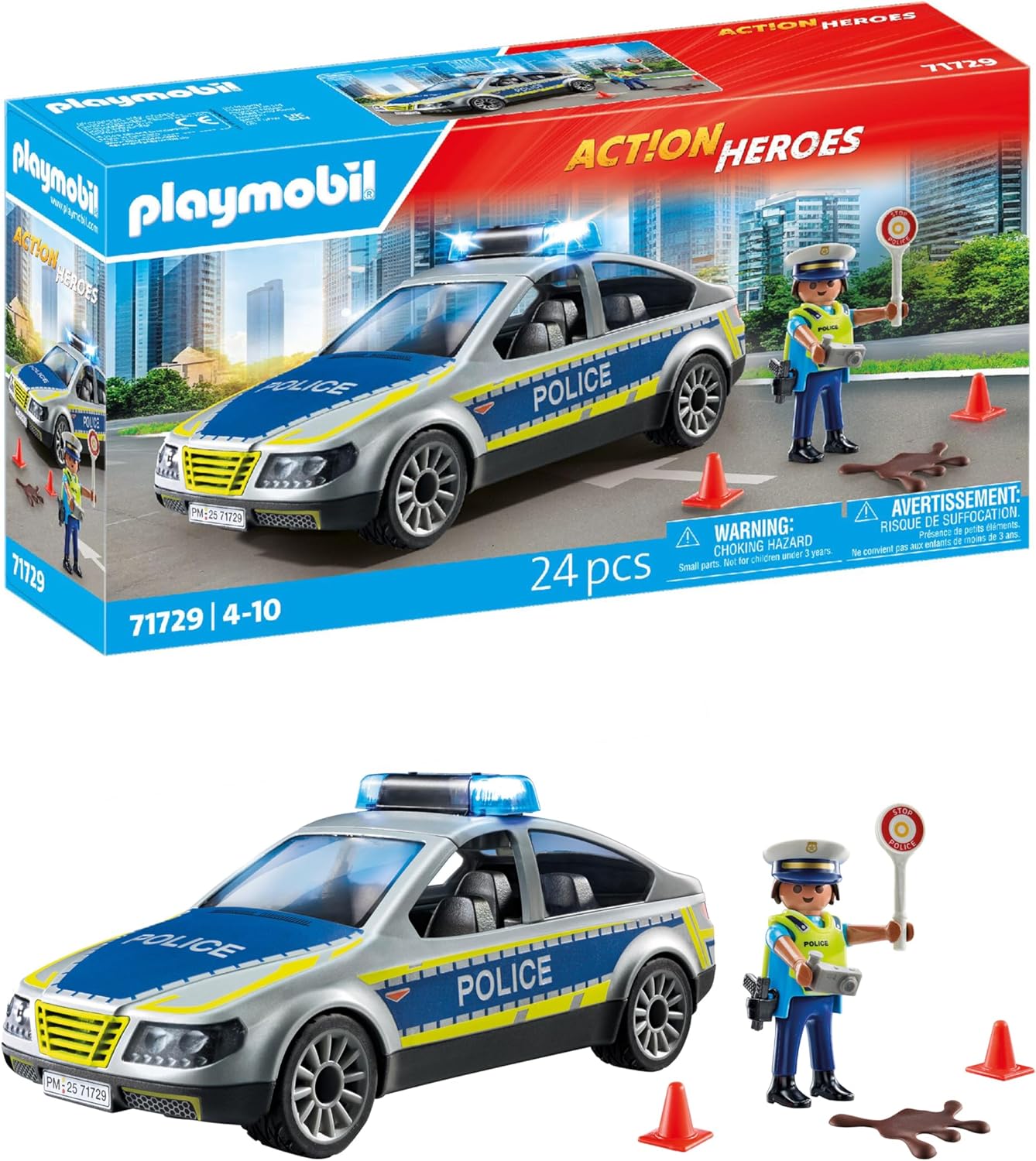 PLAYMOBIL 71729 ACTION HEROES POLICE PATROL CAR