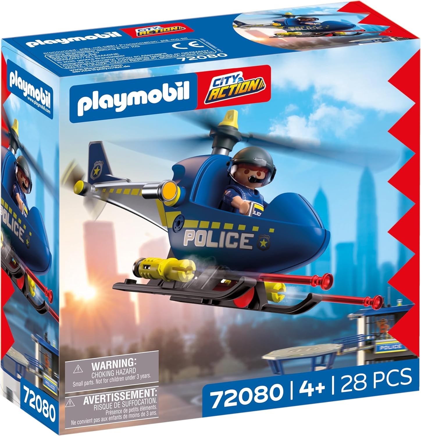 PLAYMOBIL 72080 CITY ACTION POLICE HELICOPTER