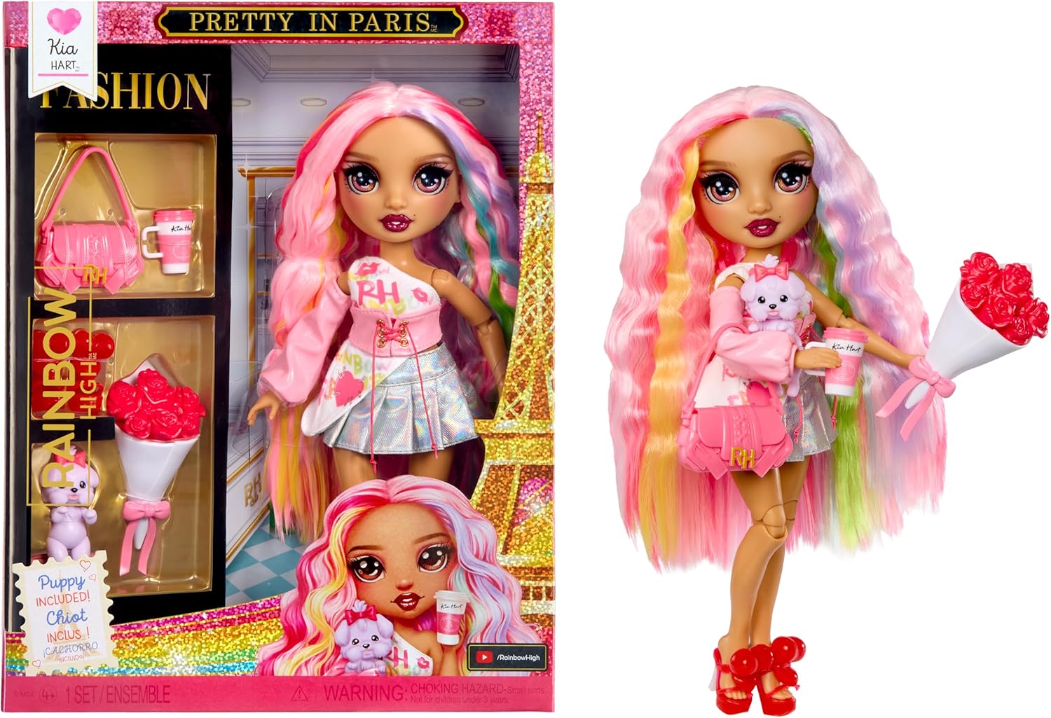 MGA 248767EUC RAINBOW HIGH KIA HART PRETTY IN PARIS DOLL