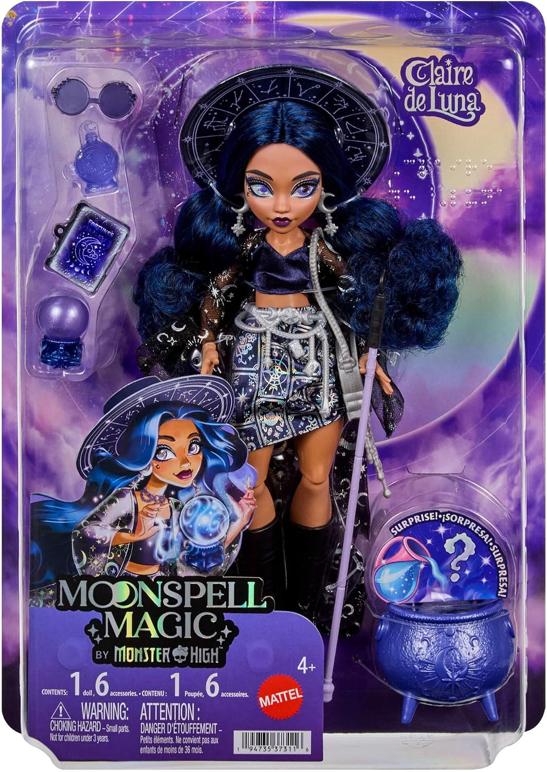 MOONSPELL MAGIC JMB89 CLAIRE DE LUNA DOLL BY MONSTER HIGH