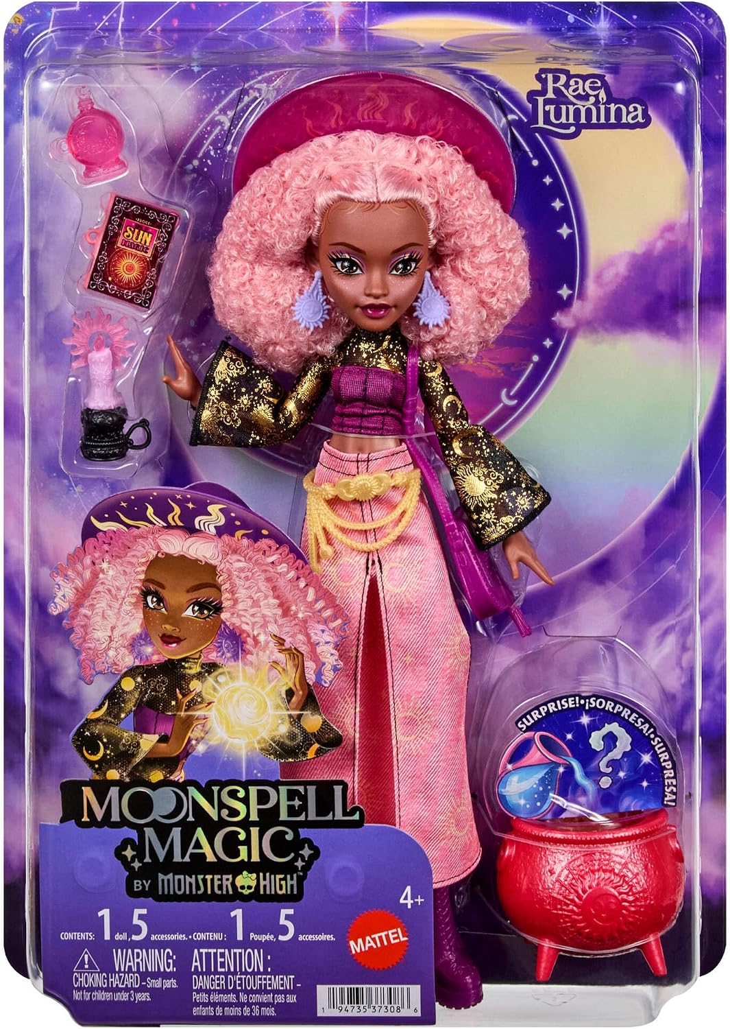 MOONSPELL MAGIC JMB91 RAE LUMINA DOLL BY MONSTER HIGH