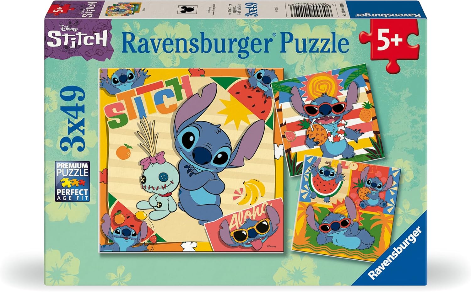 RAVENSBURGER 04114 DISNEY STITCH 3X49 PIECE JIGSAW PUZZLE