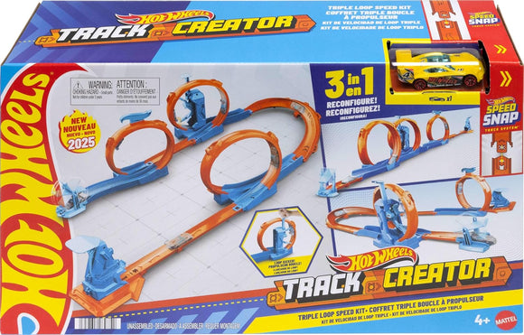 HOT WHEELS JDW39 TRACK CREATOR TRIPLE LOOP SPEED KIT