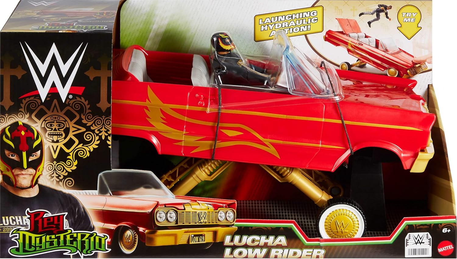 WWE HYT25 REY MYSTERIO & LUCHA LOW RIDER CAR