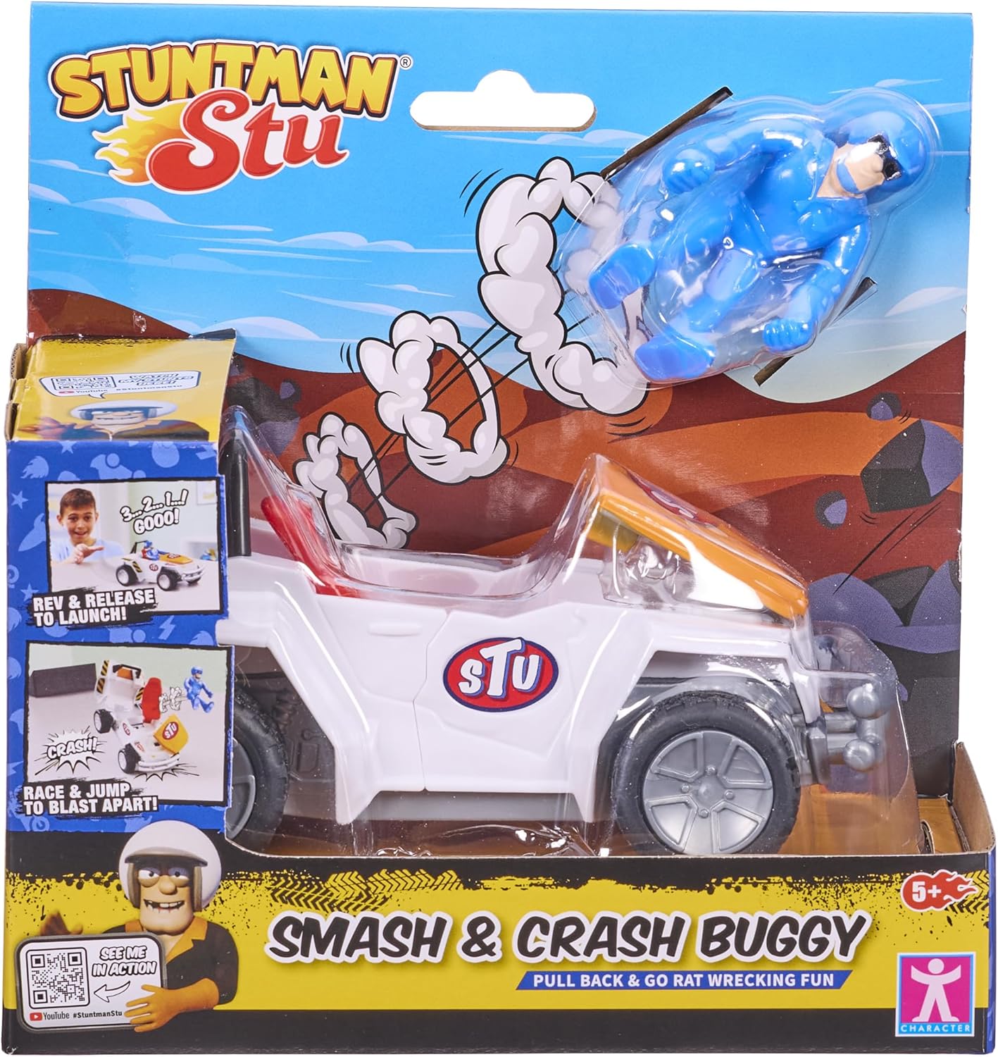 STUNTMAN STU 08373 SMASH & CRASH PULL BACK BUGGY SET