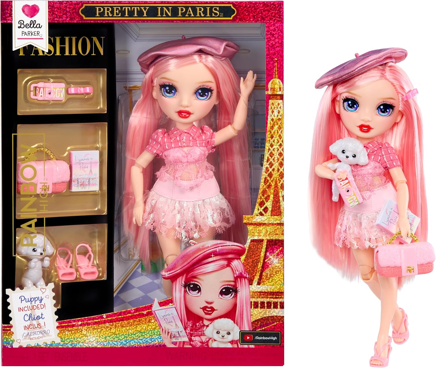 MGA 248781EUC RAINBOW HIGH BELLA PARKER PRETTY IN PARIS DOLL