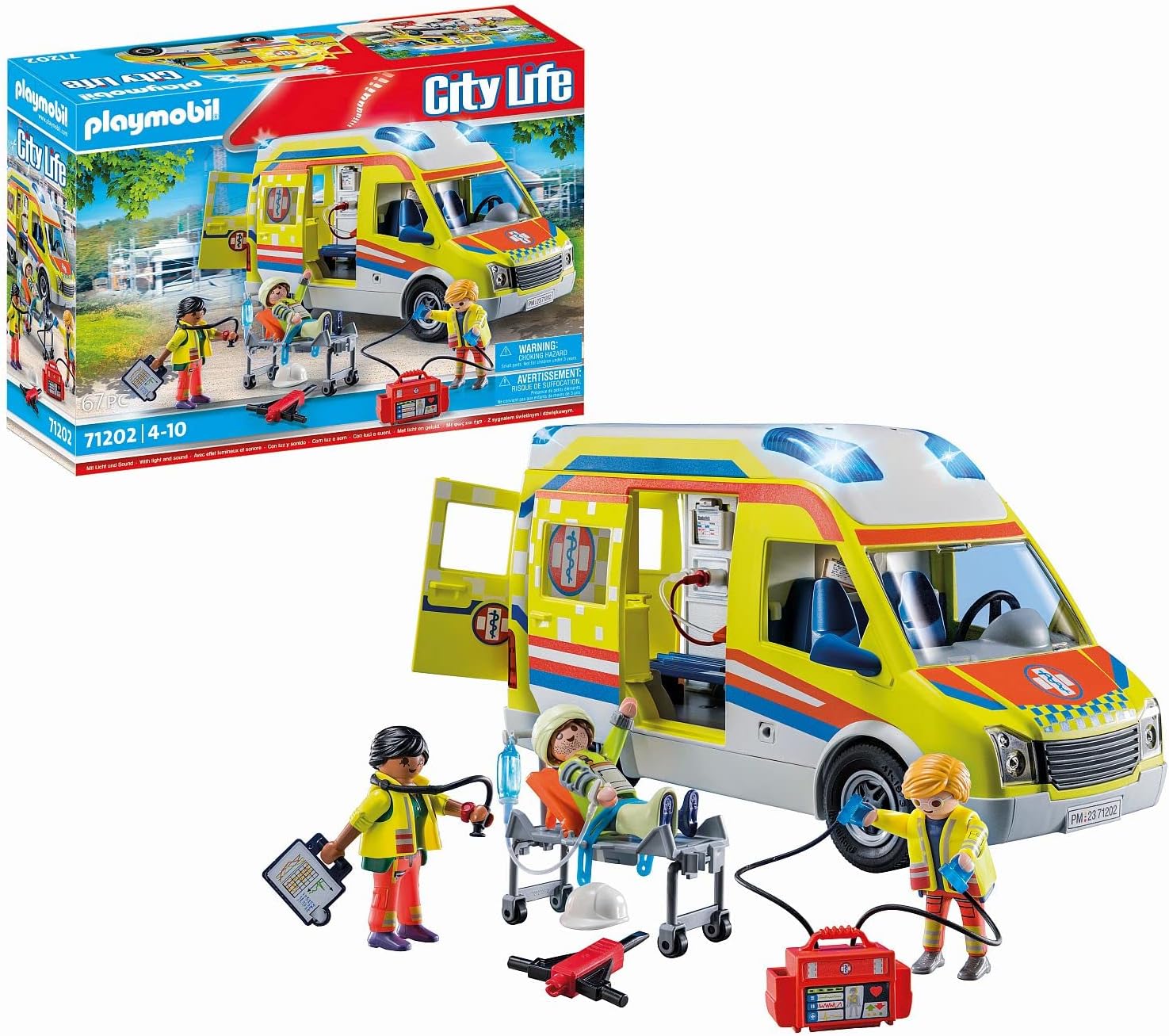 PLAYMOBIL 71202 CITY LIFE AMBULANCE WITH LIGHTS AND SOUNDS