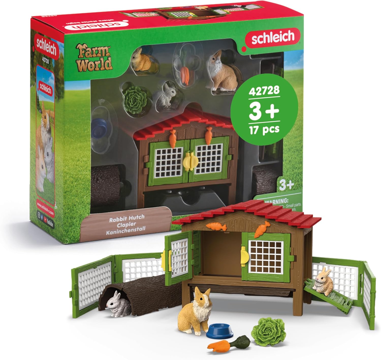 SCHLEICH 42728 FARM WORLD RABBIT HUTCH