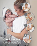 Cuddledry Handsfree Bamboo Baby Towel Grey