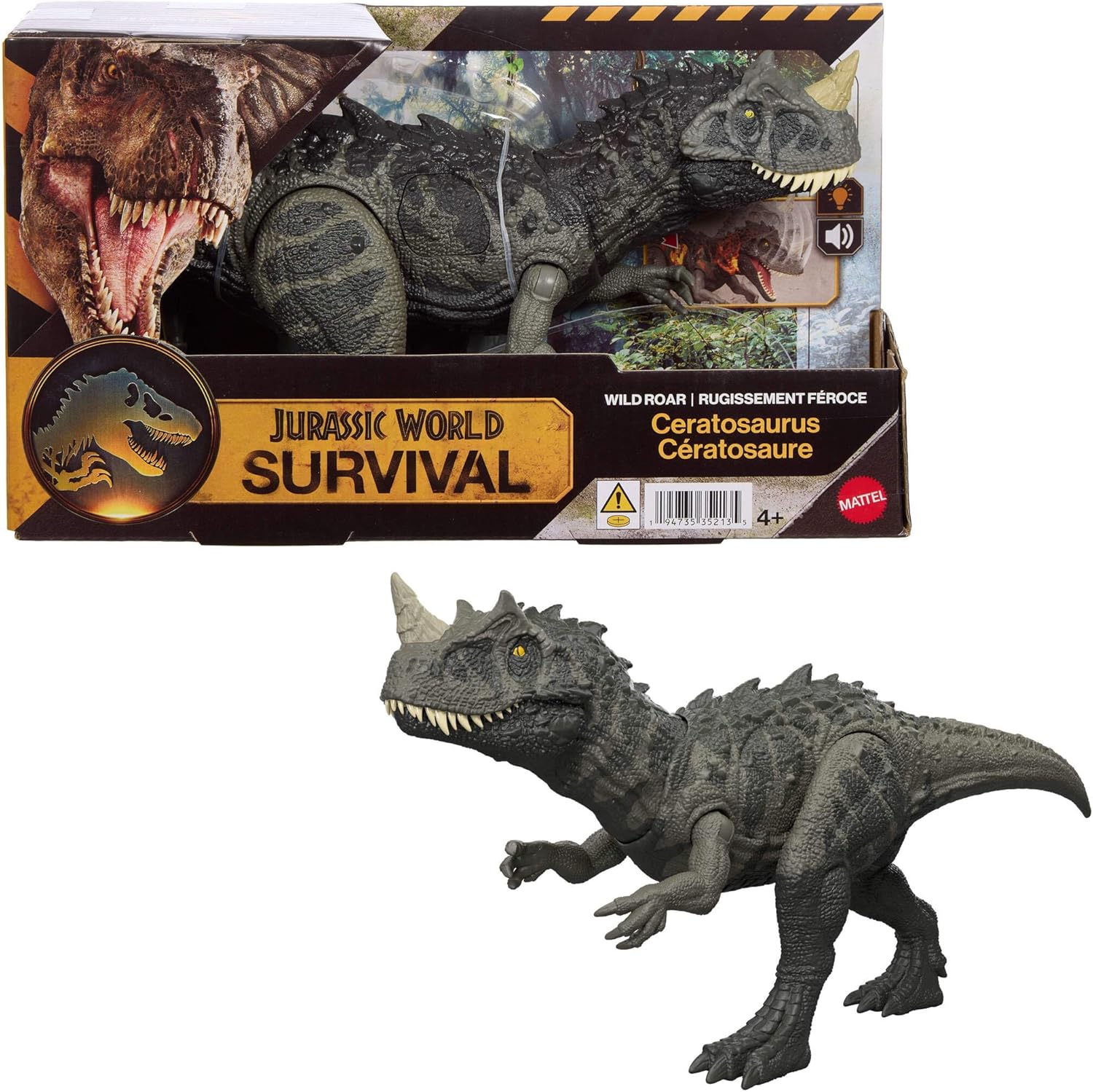 JURASSIC WORLD SURVIVAL JKL77 CERATOSAURUS WILD ROAR