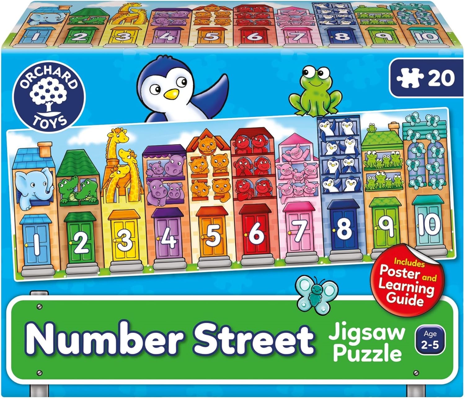 ORCHARD TOYS 231 NUMBER STREET 20 PIECE JIGSAW PUZZLE