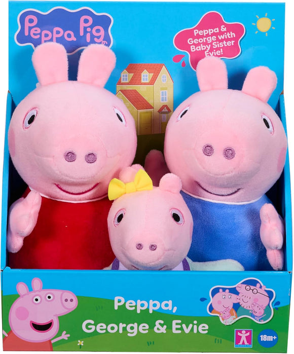 PEPPA PIG 08423 PEPPA GEORGE AND EVIE PLUSH TOY SET