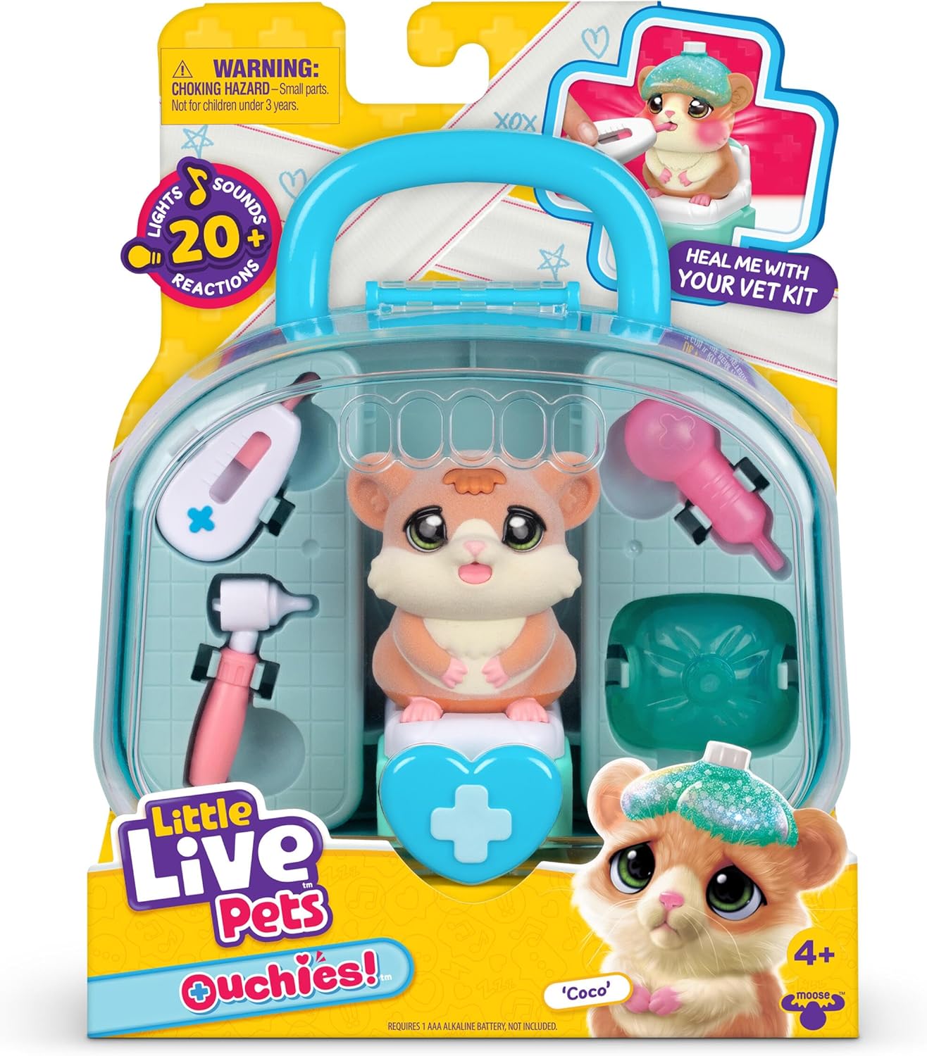 LITTLE LIVE PETS 26792 OUCHIES MINI VET KIT COCO THE HAMSTER