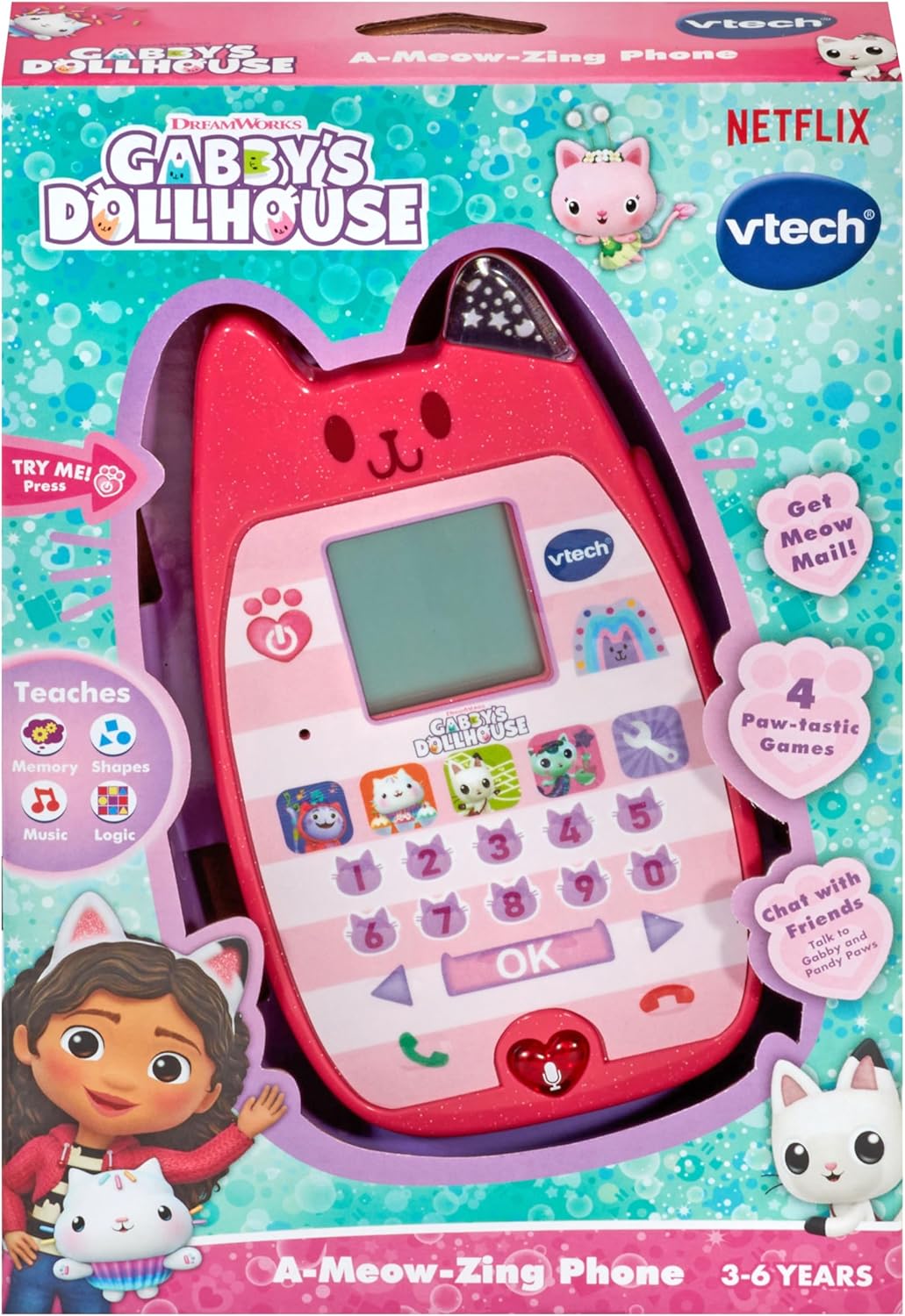 VTECH 561903 GABBY'S DOLLHOUSE A-MEOW-ZING PHONE