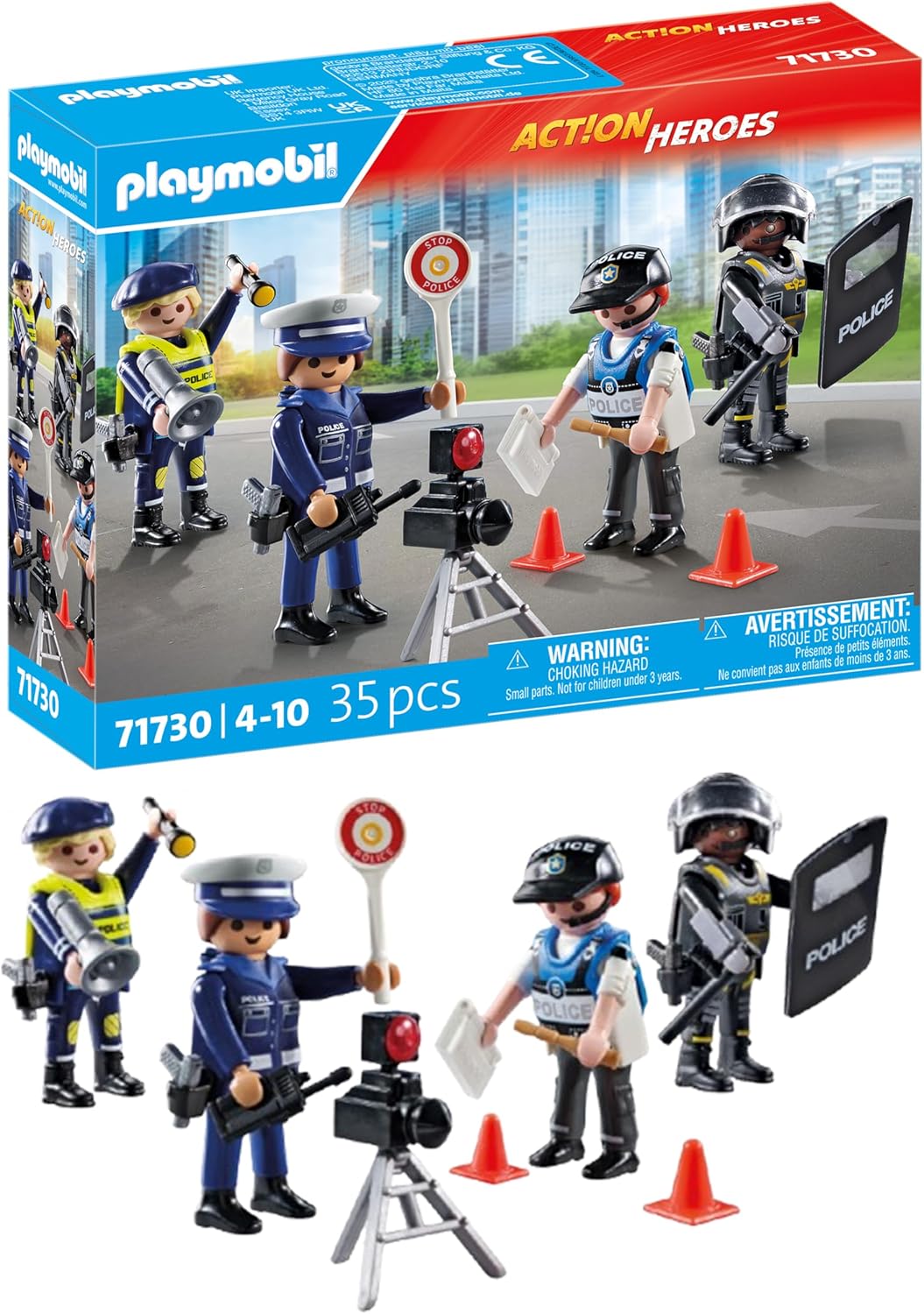 PLAYMOBIL 71730 ACTION HEROES POLICE FIGURE SET