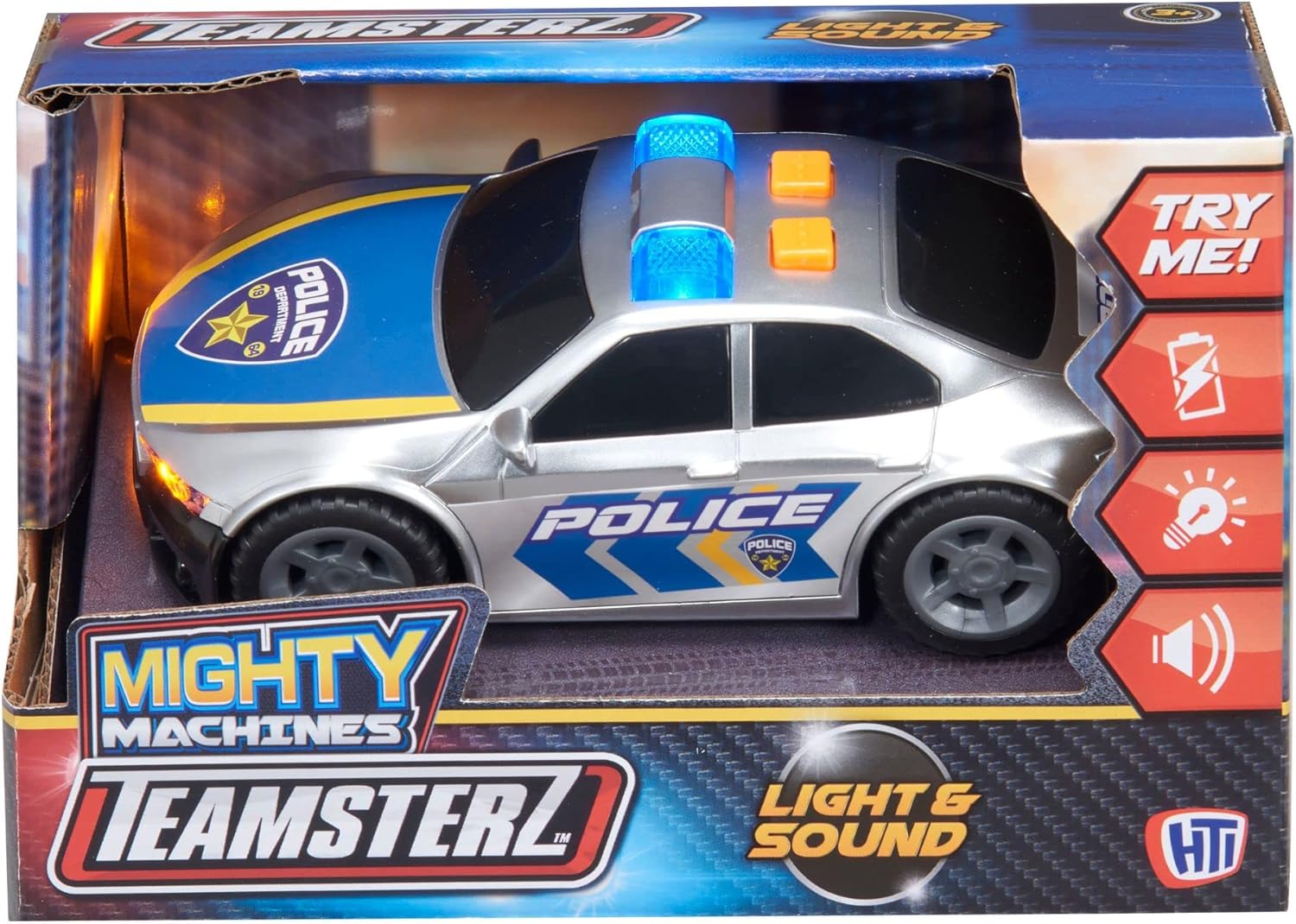 TEAMSTERZ 1417454 MIGHTY MACHINES POLICE CAR WITH LIGHTS AND SOUNDS