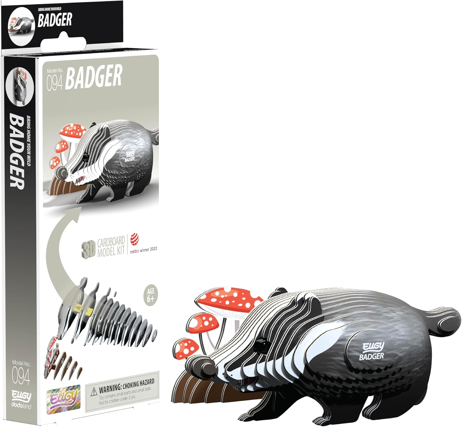 EUGY D5055 BADGER 3D CARDBOARD MODEL KIT