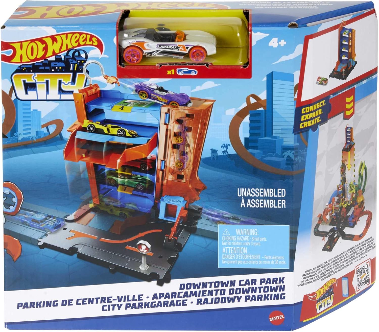 HOT WHEELS HDR28 LETS RACE NETFLIX DOWNTOWN CAR PARK