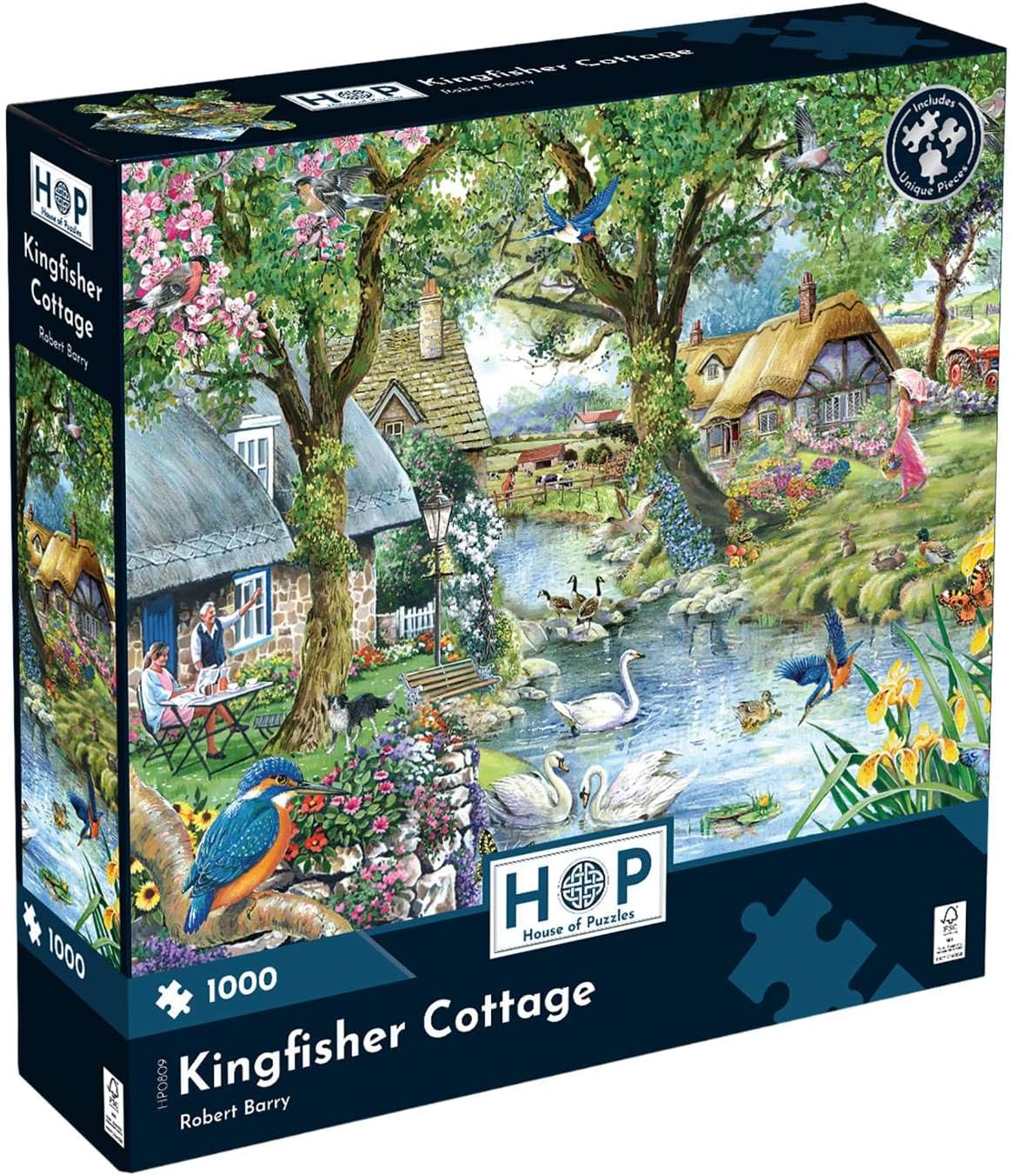 HOUSE OF PUZZLES HP0809 KINGFISHER COTTAGE 1000 PIECE PUZZLE