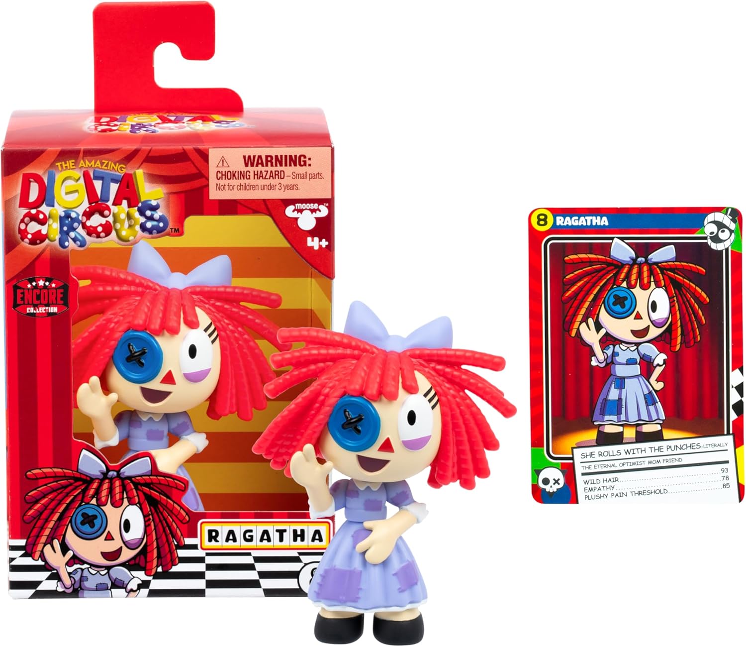 THE AMAZING DIGITAL CIRCUS 55225 LICENSED RAGATHA 4" FIGURE