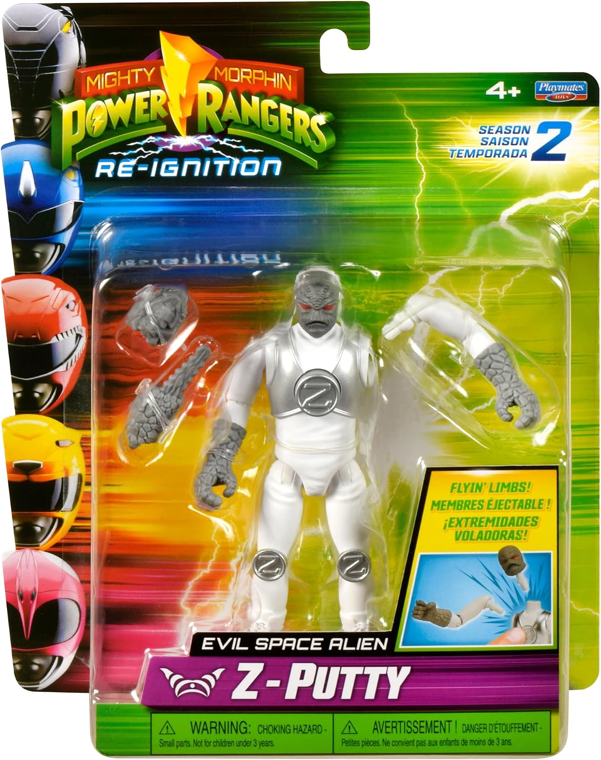 MIGHTY MORPHIN POWER RANGERS 68178 Z-PUTTY EVIL SPACE ALIEN FIGURE