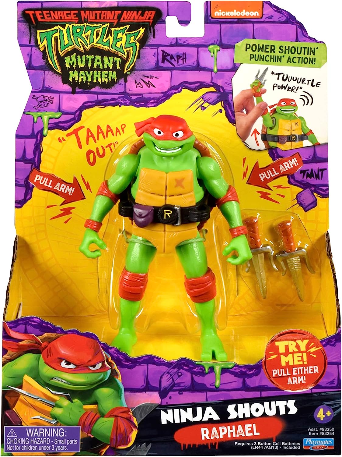 TEENAGE MUTANT NINJA TURTLES MUTANT MAYHEM 83354 NINJA SHOUTS RAPHAEL