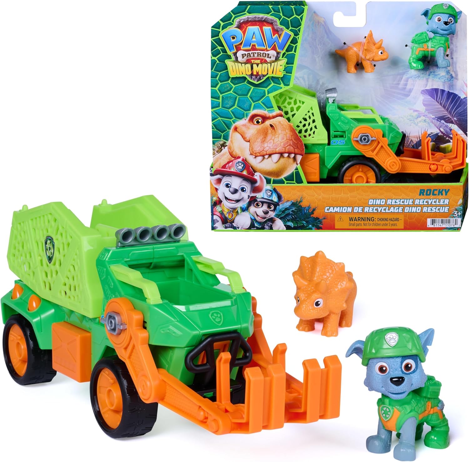 PAW PATROL DINO MOVIE 6075772 ROCKY DINO RESCUE RECYCLER