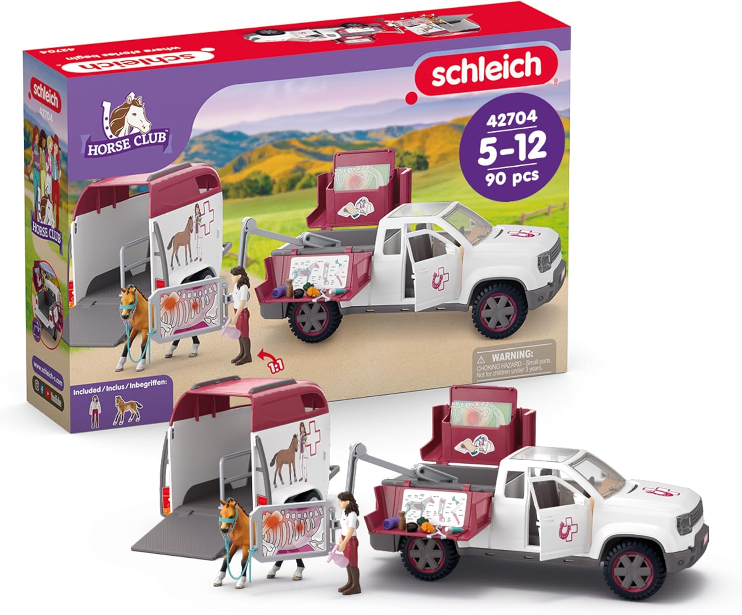 SCHLEICH 42704 HORSE CLUB MOBILE VET WITH TRAILER