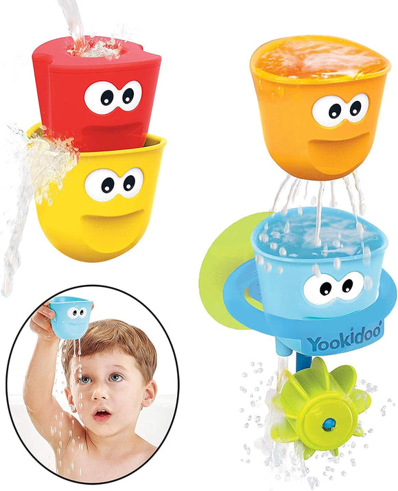 YOOKIDOO 40261 FILL N SPILL ACTION CUPS BATH TOY