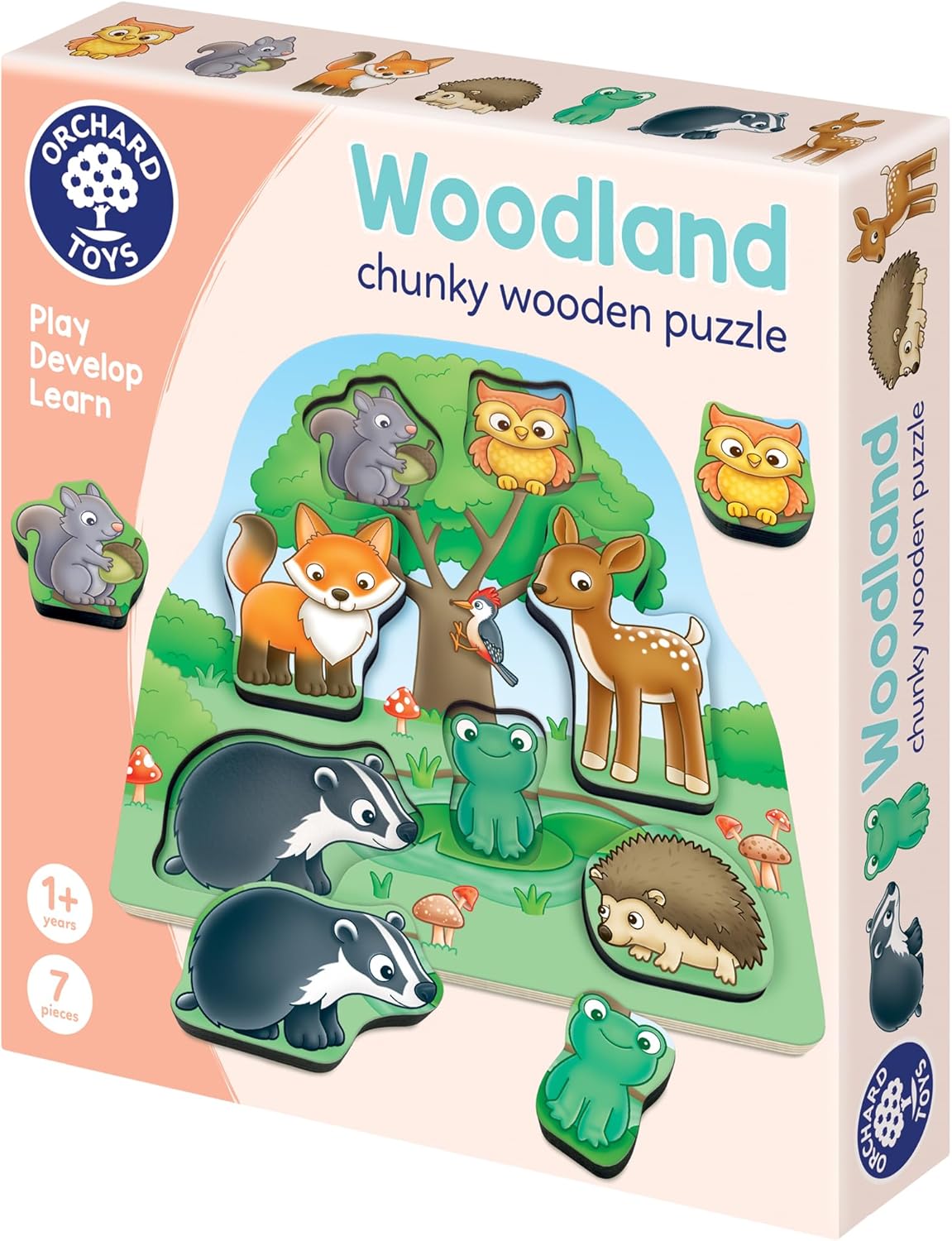 ORCHARD TOYS 134 WOODLAND CHUNKY WOODEN PUZZLE