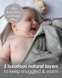 Cuddledry Handsfree Bamboo Baby Towel Grey
