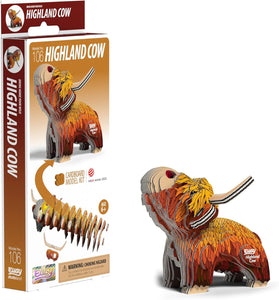 EUGY D5058 HIGHLAND COW 3D CARDBOARD MODEL KIT