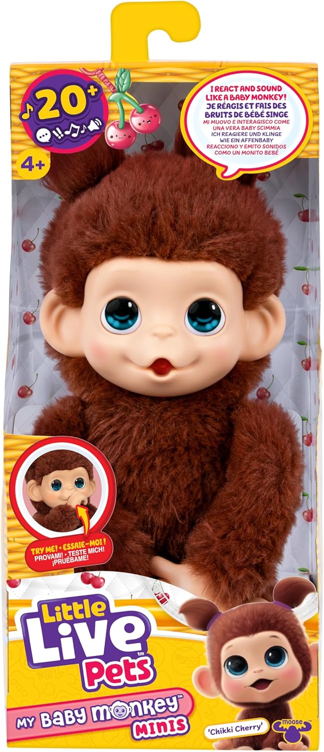 LITTLE LIVE PETS 26765 MY BABY MONKEY MINIS CHIKKI CHERRY