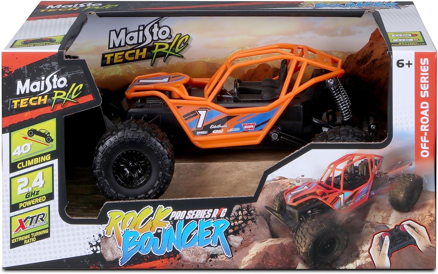 MAISTO 82760 TECH R/C ROCK BOUNCER OFF ROAD RADIO CONTROL CAR
