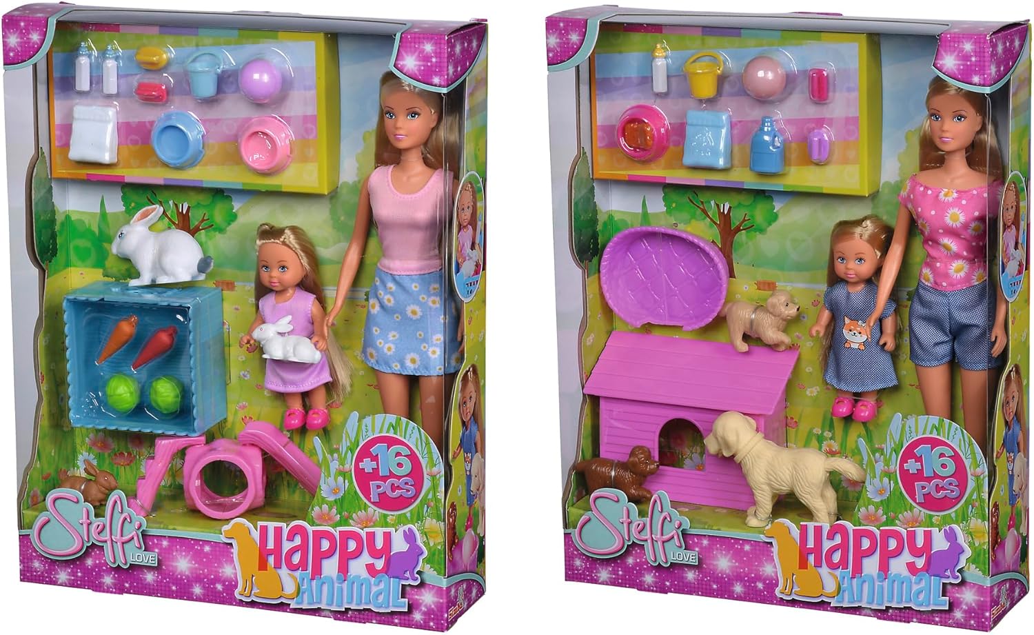 STEFFI 105732156 HAPPY ANIMAL WITH DOLL PLAYSET ( ASSORTED DESIGNS PICKED AT RANDOM)
