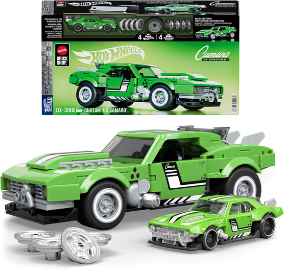 HOT WHEELS BRICK SHOP JFT16 CUSTOM 68 CAMARO BUILDING SET