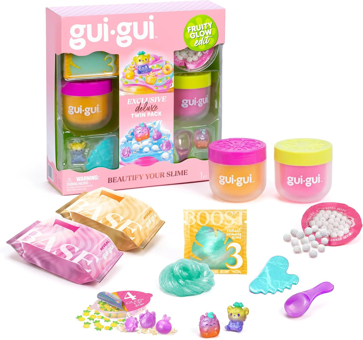 GUI GUI 90761 BEAUTIFY YOUR SLIME FRUITY GLOW DELUXE TWIN PACK