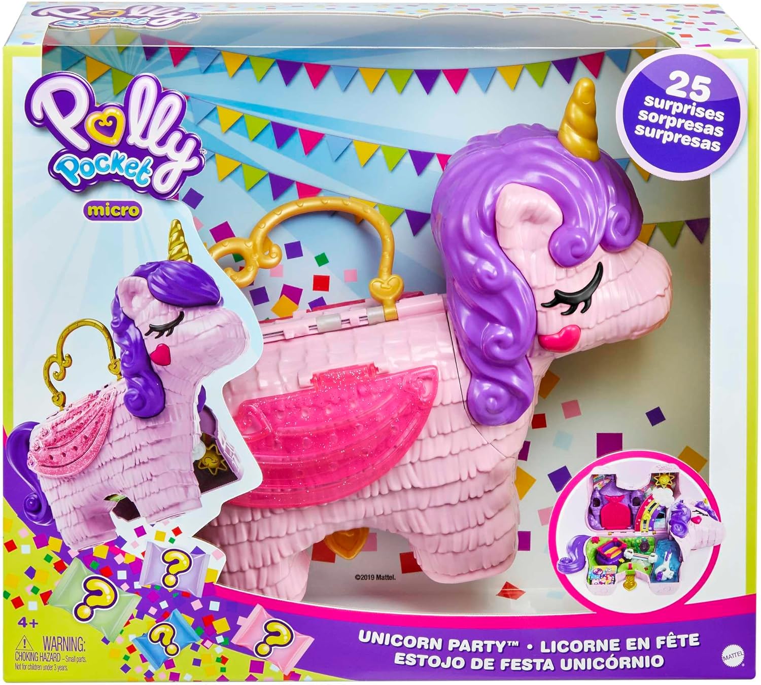 POLLY POCKET GVL88 UNICORN PARTY PLAYSET