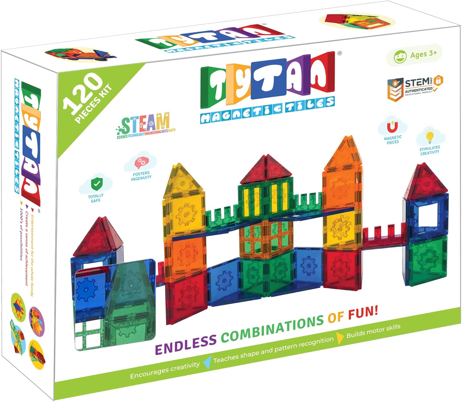 TYTAN 18413 MAGNETIC TILES 120 PIECES KIT