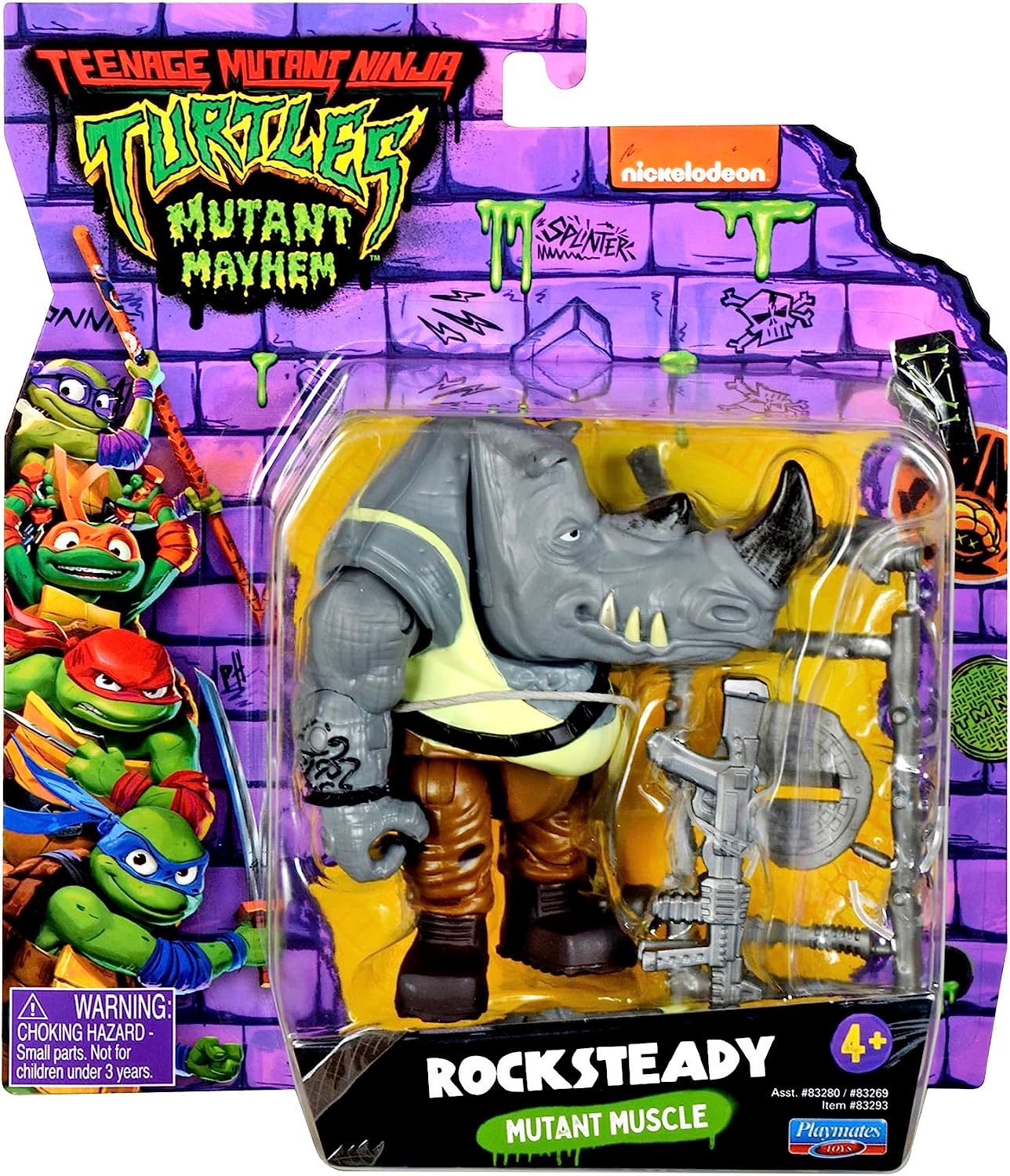 TEENAGE MUTANT NINJA TURTLES MUTANT MAYHEM 83293 ROCKSTEADY MUTANT MUSCLE
