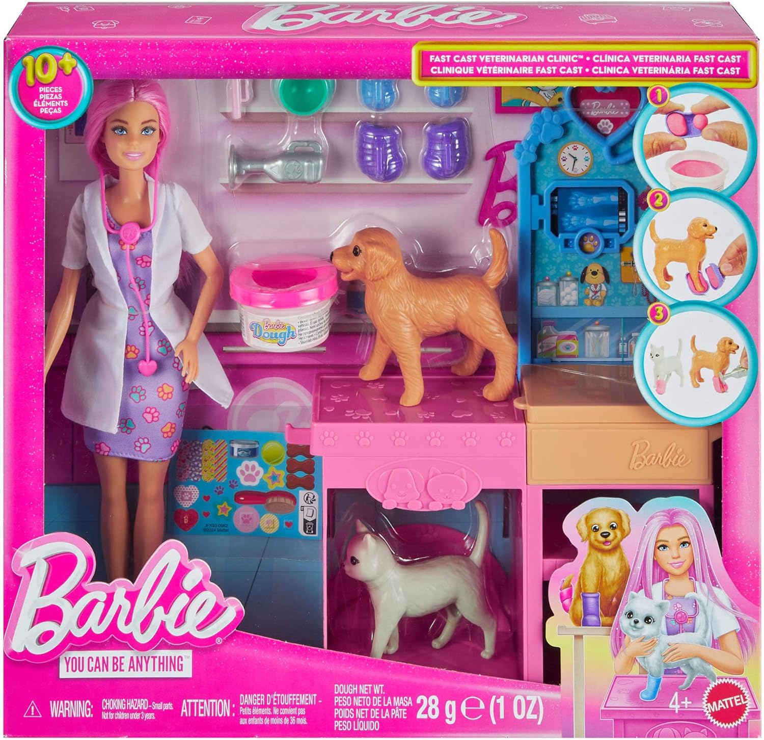 BARBIE JFX93 FAST CAST VETERINARIAN CLINIC YOU CAN BE ANYTHING SET