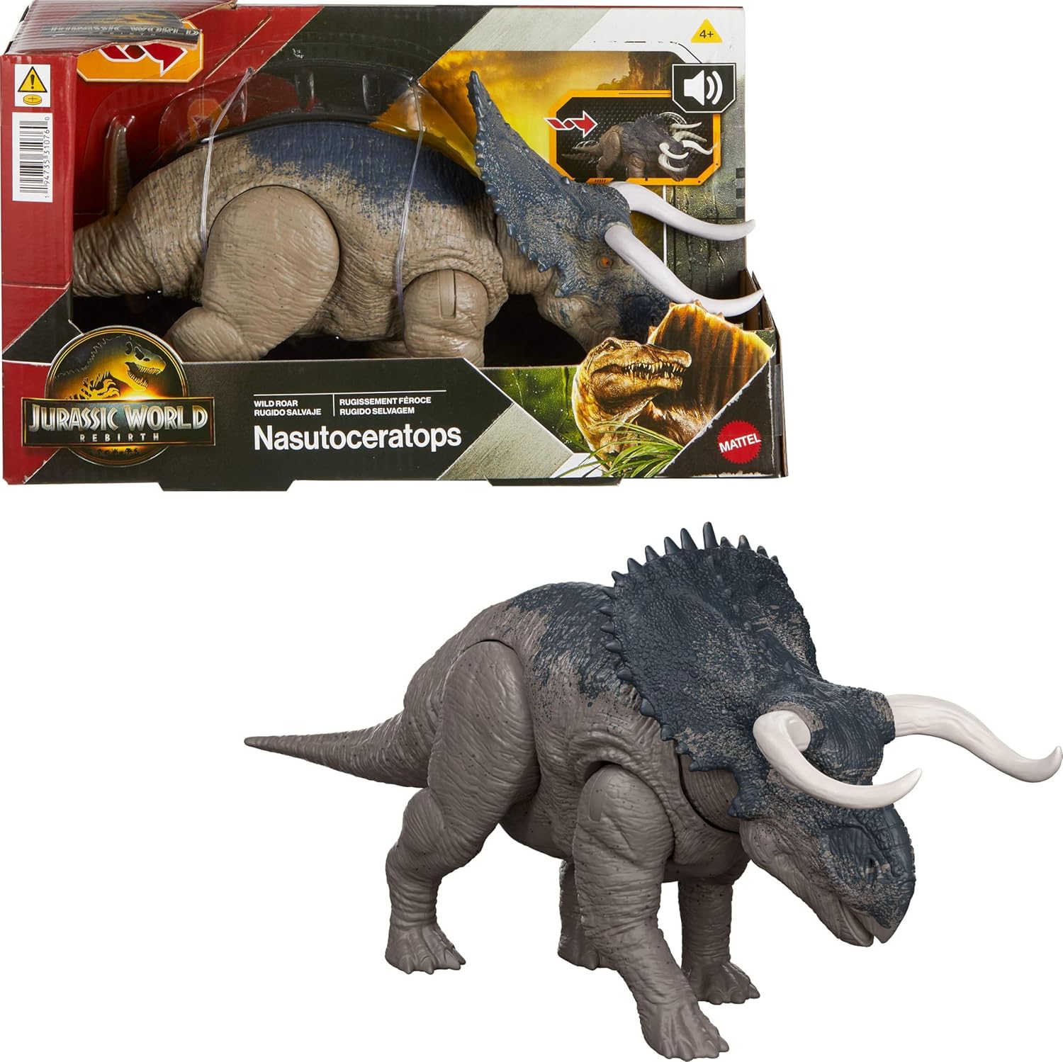 JURASSIC WORLD REBIRTH JGC81 WILD ROAR NASUTOCERATOPS