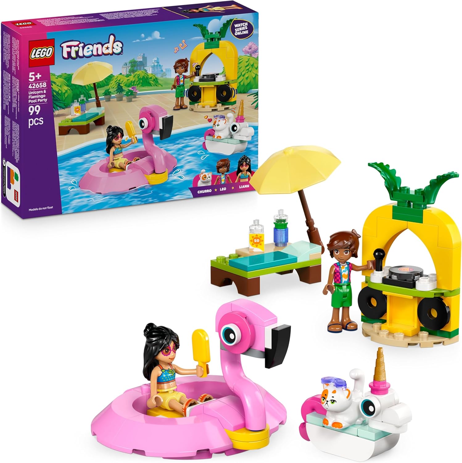 LEGO 42658 FRIENDS UNICORN AND FLAMINGO POOL PARTY
