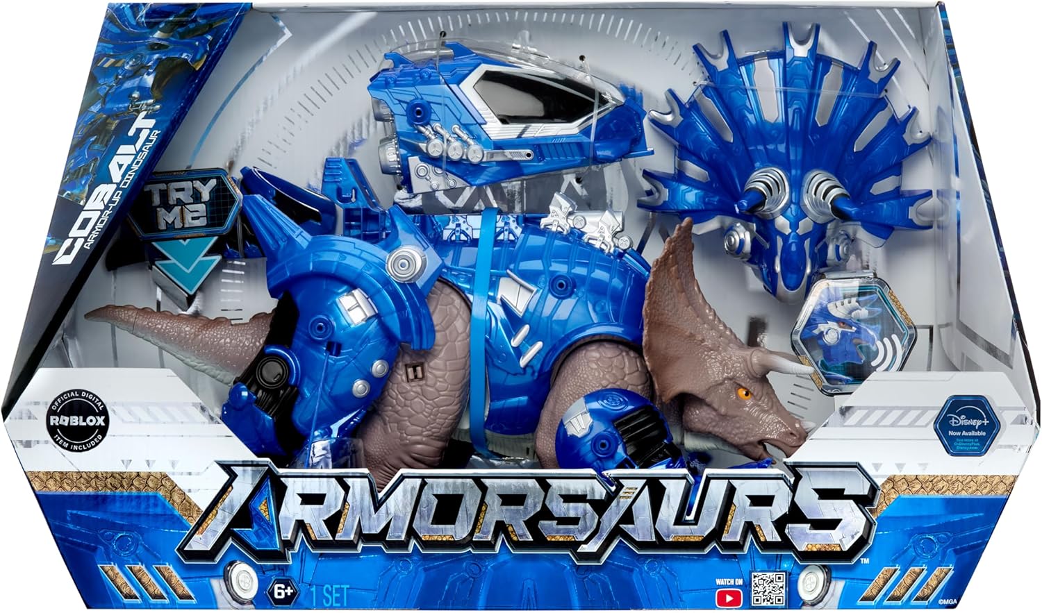 ARMORSAURS 552291 COBALT ARMOR-UP DINOSAUR TRICERATOPS