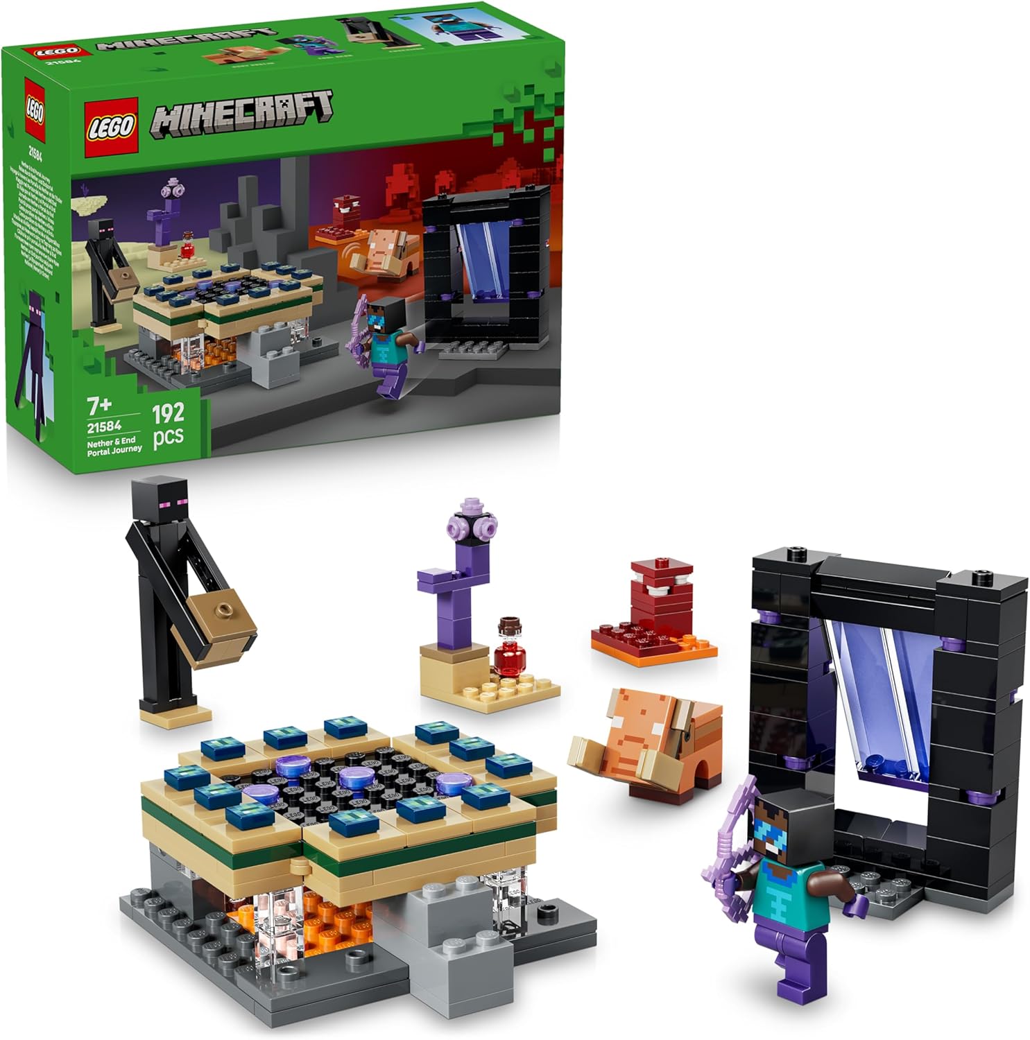 LEGO 21584 MINECRAFT NETHER AND END P0RTAL JOURNEY