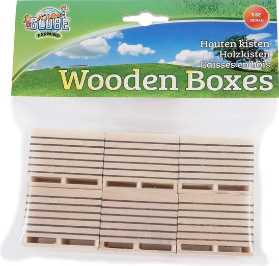 KIDS GLOBE 0611 WOODEN BOXES 1:32 SCALE