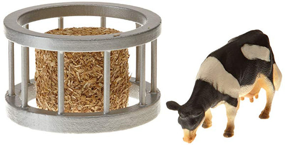 KIDS GLOBE 1961 BALE FEEDER WITH COW 1:32 SCALE