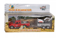 KIDS GLOBE 0090 DIE CAST PAJERO WITH TRAILER AND MINI EXCAVATOR
